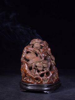 Chinese Bamboo Carved Censer