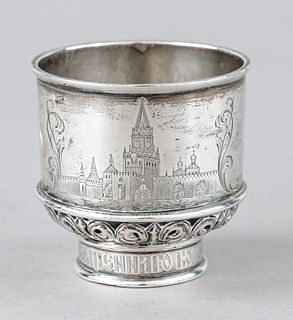 Goblet, hallmarked Russia, 1895, Moscow city mark, master mark C. E. Bolin, silver 84 zolotniki (875/000) and hallmarked Egypt, before 1946, on round 