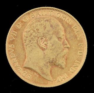 George V gold half sovereign 1910
