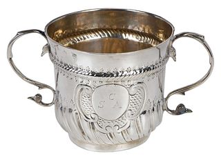 Queen Anne English Silver Two Handle Cup