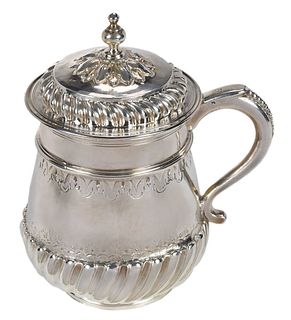 William & Mary English Silver Covered Mug