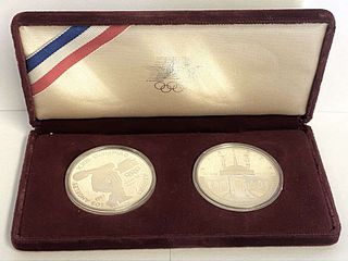 1983/84-S United States Olympic Proof Silver Dollar (2-coin Set)