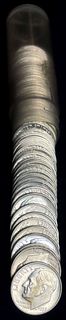Roll (50-coins) 1959-D Original Mint Condition 90% Silver 10c