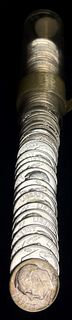 Roll (50-coins) 1958 Original Mint Condition 90% Silver 10c