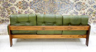 Kalustekiila Rosewood Framed Leather Sofa.