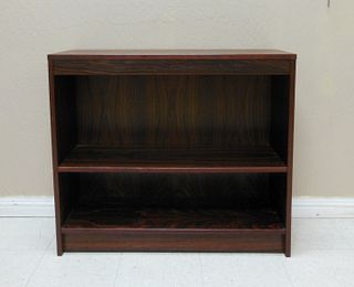 Danish Rosewood 2-Shelf Bookcase.