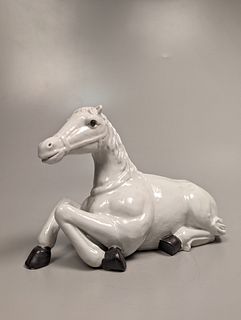 Chinese Republic-Style Glazed Porcelain Horse