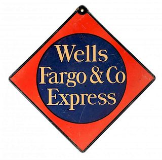 Wells Fargo Express Double Sided Cardboard Sign.