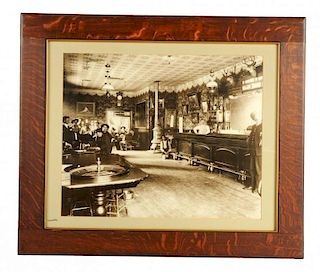 Oversized Photograph Of A Western Saloon.