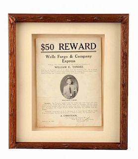 Wells Fargo $50 Reward Poster.