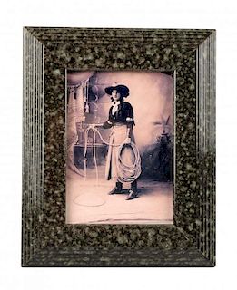 Woman Holding A Lasso Framed Photograph.