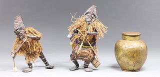 Group of Three Vintage Figures and Urn