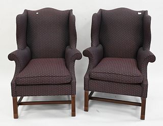 A Pair of Southwood Upholstered Wing Chairs