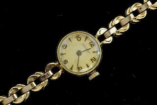 1920's ladies gold wrist watch, 9ct,