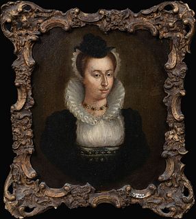 PORTRAIT OF ALICE SPENCER, COUNTESS OF DERBY OIL PAINTING