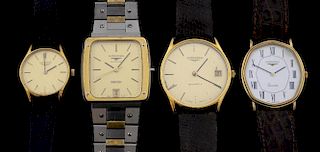 Collection of Longines watches, comprising a steel and gold Ferrari Longines Automatic bracelet watch, gentleman's automatic 