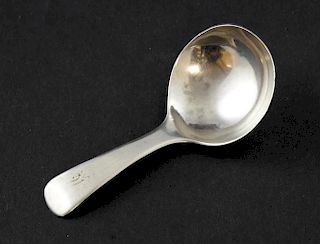 George IV caddy spoon, Birmingham 1827, maker Joseph Willmore, .39ozt/12g,