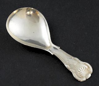 William IV king's pattern caddy spoon, Birmingham 1838, maker Joseph Willmore, .49ozt/15.3g