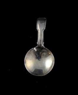 George III caddy spoon, Birmingham 1819, makers Joseph Willmore, .29ozt/ 8.8g,