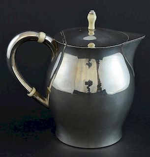 Paul Revere reproduction Sterling silver hot water jug, impressed to base Sterling 260 and P. Revere Reproduction, 314g, 10.1