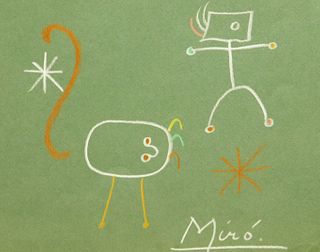 Joan Miro, Attributed: Surreal Drawing
