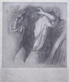 Edgar Degas: Femme se Peignant