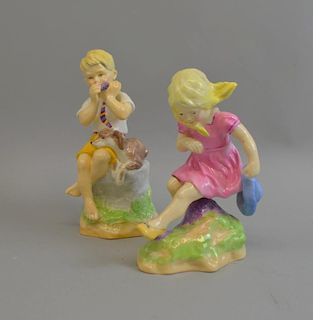 Two Royal Worcester Freda Doughty Figures, March No 3454 and June 3456 (2)
