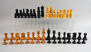 Two Staunton pattern chess sets.