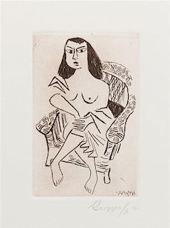William Gropper, (American, 1897-1977), Sitting (three works)