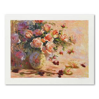 S. Burkett Kaiser, "Roses & Cherries" Limited Edition, Numbered and Hand Signed with Letter of Authenticity.