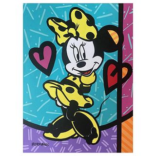 Valter Morais, "Minnie Mouse" Original Acrylic Painting on Canvas, Hand Signed with Letter of Authenticity.