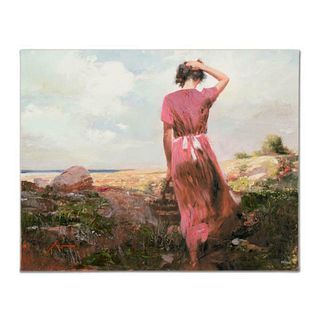 Pino (1939-2010), "Windy Day" Artist Embellished Limited Edition on Canvas, AP Numbered and Hand Signed with Certificate of Authenticity.