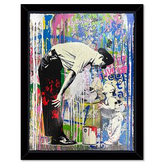 Mr. Brainwash, "Not Guilty" Framed Mixed Media Original, Hand Signed with Certificate of Authenticity.
