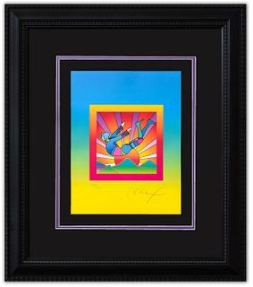 Peter Max- Original Lithograph "Cosmic Flyer on Blends"