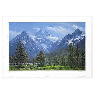 Peter Ellenshaw (1913-2007), "Grand Tetons" Limited Edition Lithograph, Numbered and Hand Signed with Letter of Authenticity.