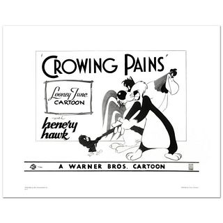 Crowing Pains with Sylvester Limited Edition Giclee from Warner Bros., Numbered with Hologram Seal and Certificate of Authenticity.