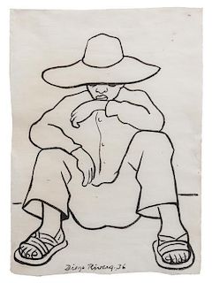 After Diego Rivera, (Mexican, 1886-1957), Child with Sandals and Hat, 1936