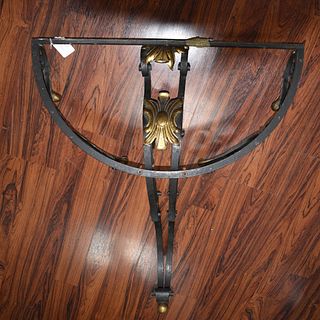 Demilune Wrought Iron Hall Table
