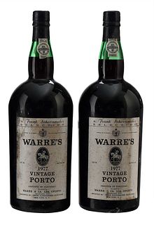Two 1977 Warre's Vintage Porto Magnums 