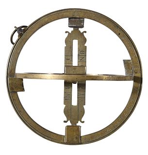 Early Brass Hanging Sundial 