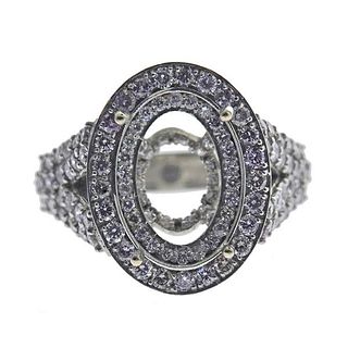 Platinum Pink White Diamond Ring Mounting