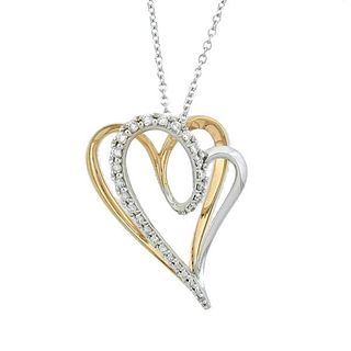 Alfieri &amp; St John 18k Gold Diamond Heart Pendant Necklace