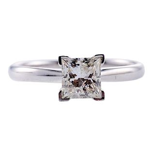 1ct Princess Cut Diamond Gold Engagement Ring