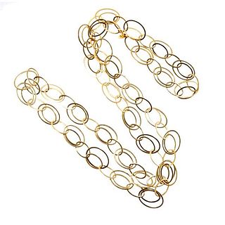 14k Gold Oval Link Necklace