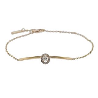 Messika Glam&#39;Azone Diamond Yellow Gold Chain Bracelet