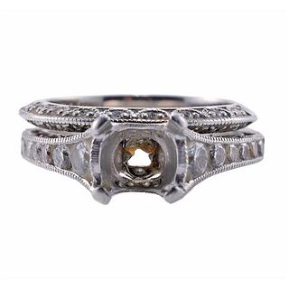 Tacori Platinum Diamond Engagement Wedding Ring Set