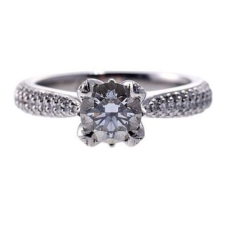 GIA 0.90ct F VS1 Diamond Platinum Engagement Ring
