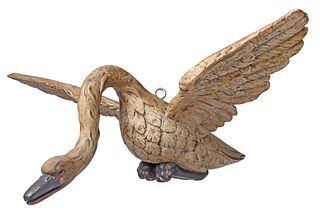 Folk Art Carved "Spencer's Goose", Katharine Hepburn Provenance