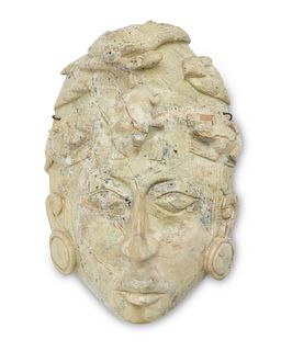 A Mesoamerican-style stone mask