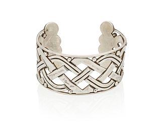 A Hector Aguilar sterling silver cuff bracelet